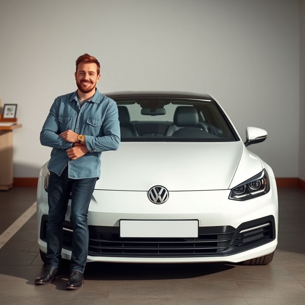 Client satisfait recevant les clés d'une voiture
